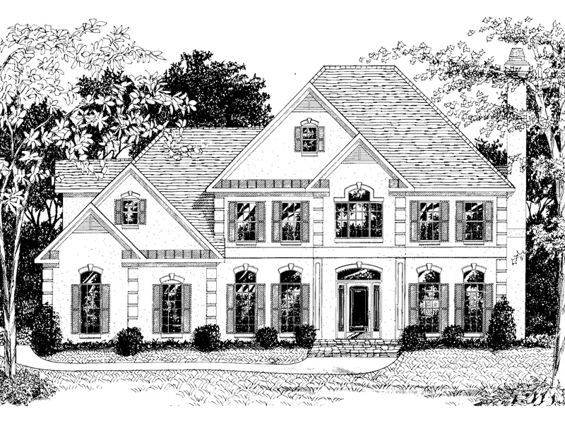 Greek Revival House Plan Front Image of House - Montrose Bay European Home 013D-0108 - Shop House Plans and More