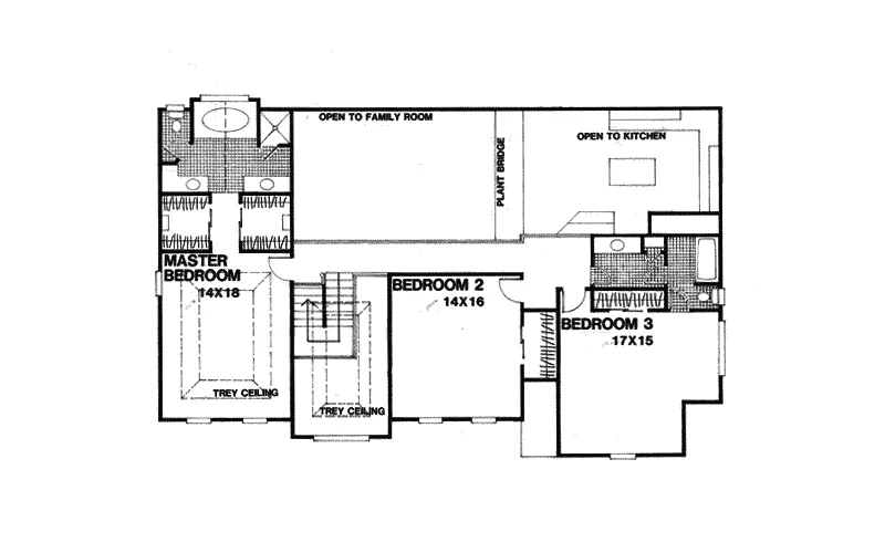 Greek Revival House Plan Second Floor - Lyons Georgian Colonial Home 013D-0109 - Shop House Plans and More