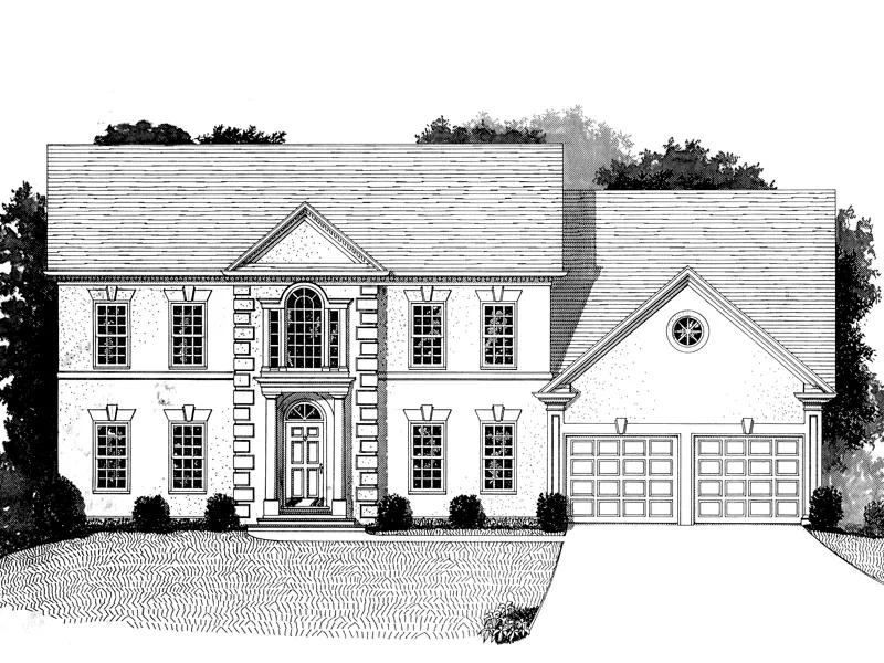 Greek Revival House Plan Front Image of House - Lyons Georgian Colonial Home 013D-0109 - Shop House Plans and More