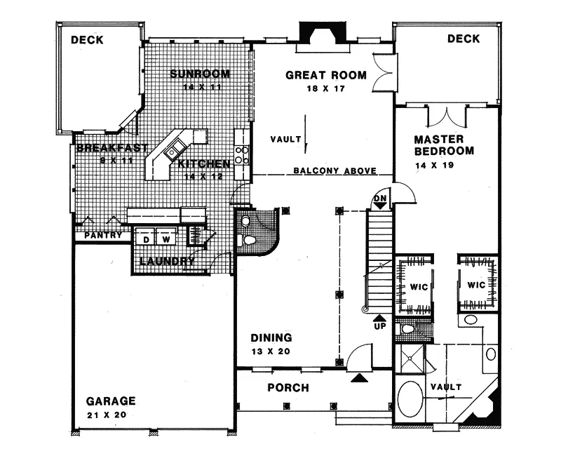 Country House Plan First Floor - Marlow Traditional Home 013D-0110 - Shop House Plans and More