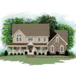 Country Style Two-Story With Stone Accent Wall