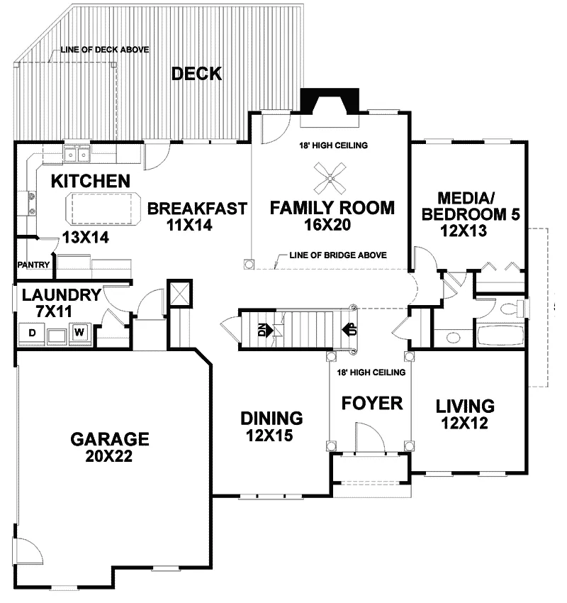 Greek Revival House Plan First Floor - Cypress Mills Traditional Home 013D-0112 - Search House Plans and More