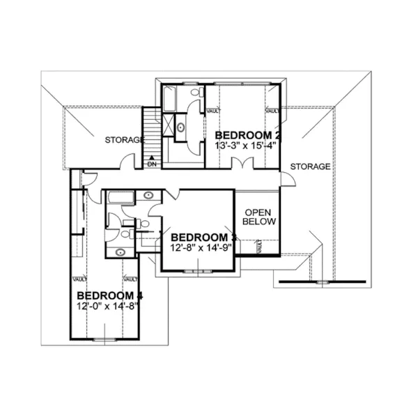 European House Plan Second Floor - Howell European Home 013D-0113 - Search House Plans and More