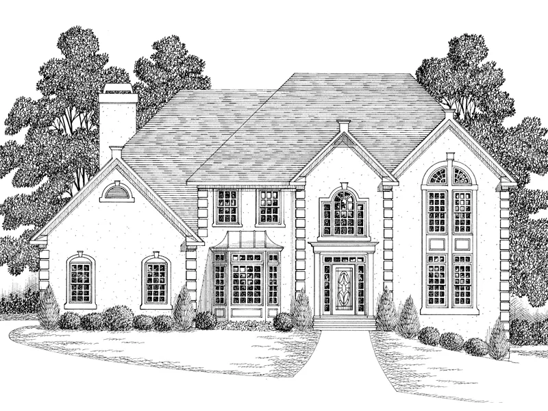 Traditional House Plan Front Image of House - Live Oak Trace Georgian Home 013D-0114 - Shop House Plans and More