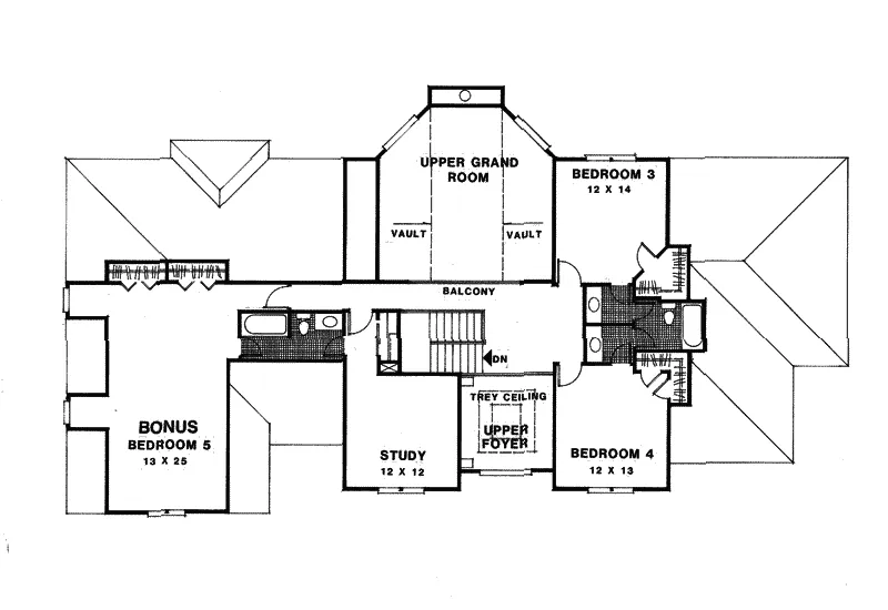 Colonial House Plan Second Floor - Marianna Park Luxury Home 013D-0116 - Shop House Plans and More