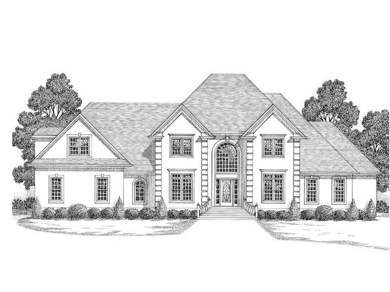Colonial House Plan Front Image of House - Marianna Park Luxury Home 013D-0116 - Shop House Plans and More