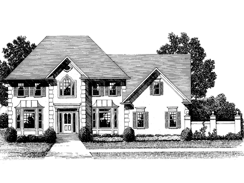 Florida House Plan Front Image of House - Cannonville Country French Home 013D-0117 - Search House Plans and More