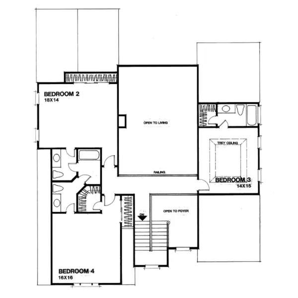 European House Plan Second Floor - Graysville European Home 013D-0118 - Search House Plans and More