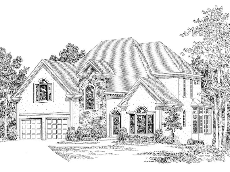 Florida House Plan Front Image of House - Graysville European Home 013D-0118 - Search House Plans and More
