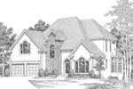 Traditional House Plan Front Image of House - Graysville European Home 013D-0118 - Search House Plans and More