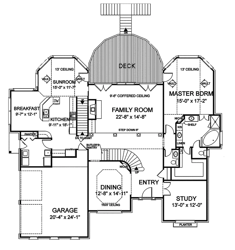 Traditional House Plan First Floor - Clemson Traditional Home 013D-0119 - Search House Plans and More