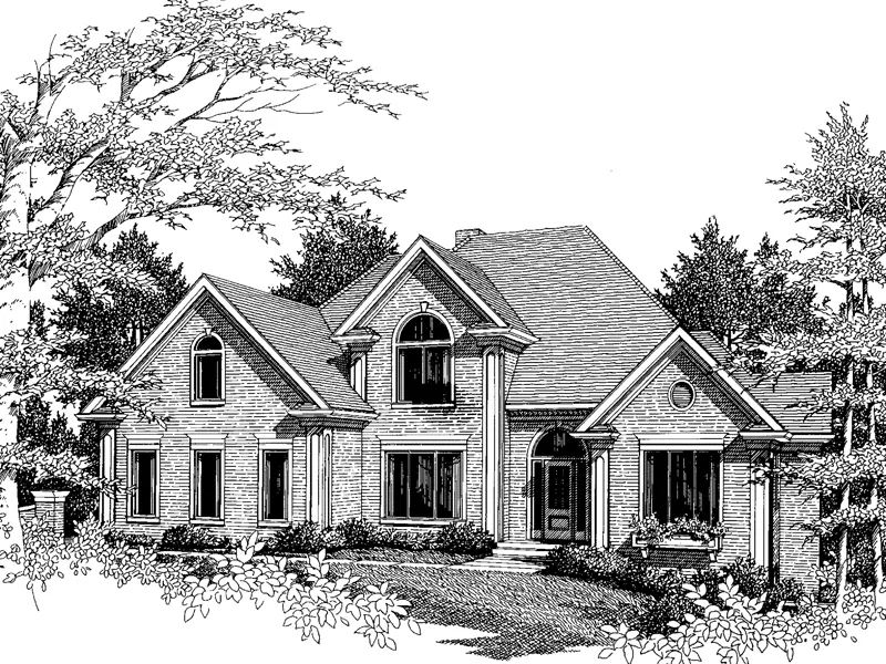 Luxury House Plan Front Image of House - Clemson Traditional Home 013D-0119 - Search House Plans and More