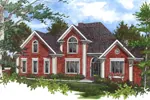 Brick Traditional Two-Story Home
