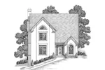 Traditional House Plan Front Image of House - Edgefield Narrow Lot Home 013D-0121 - Search House Plans and More
