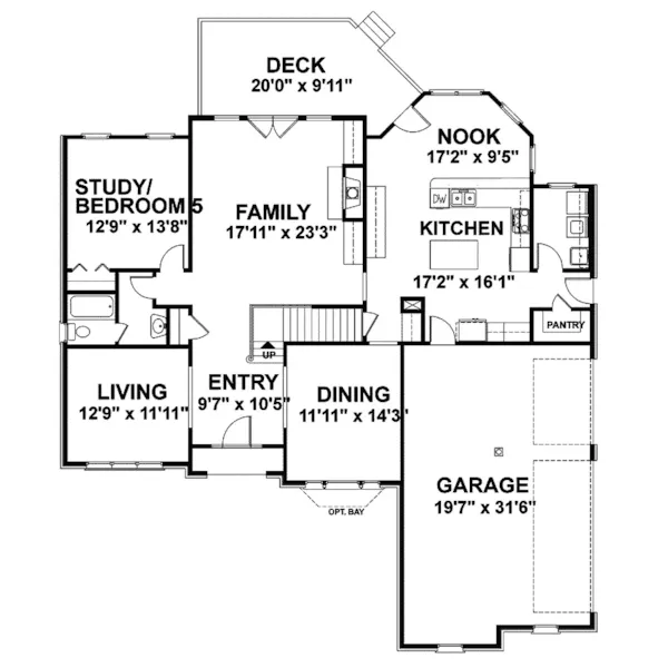 Greek Revival House Plan First Floor - Nuberg Traditional Home 013D-0122 - Shop House Plans and More