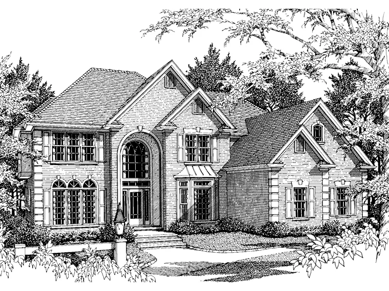 Country French House Plan Front Image of House - Nuberg Traditional Home 013D-0122 - Shop House Plans and More