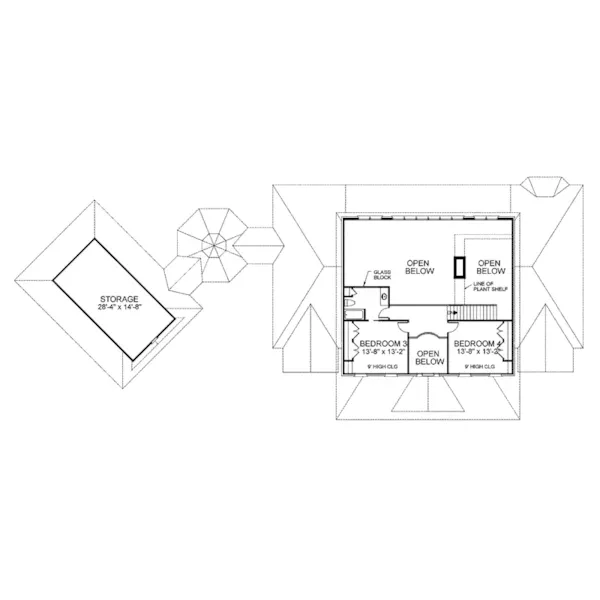 Traditional House Plan Second Floor - Hartwell Manor Two-Story Home 013D-0123 - Search House Plans and More