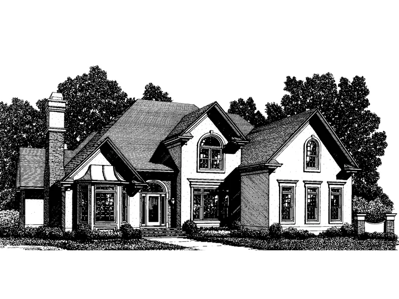 Victorian House Plan Front Image of House - Seneca European Home 013D-0124 - Shop House Plans and More
