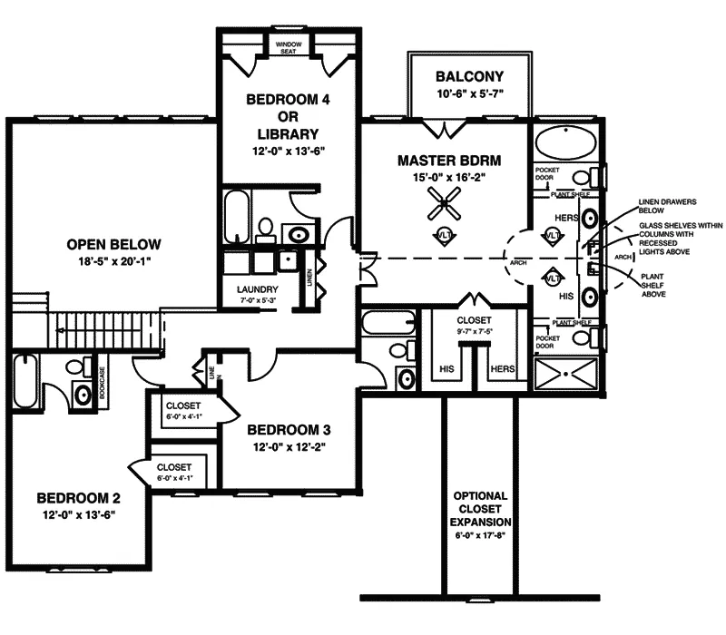 Traditional House Plan Second Floor - Bryson Country Home 013D-0126 - Search House Plans and More