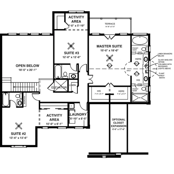 European House Plan Second Floor - Englewood Traditional Home 013D-0128 - Search House Plans and More