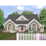 Symmetrical Ranch Home With Triple Gables