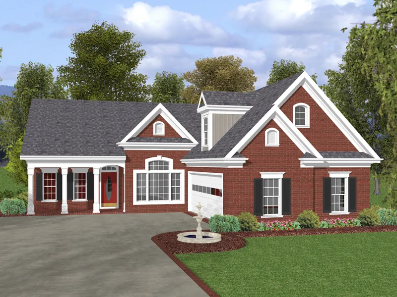 Brick Ranch Home With Side Entry Garage