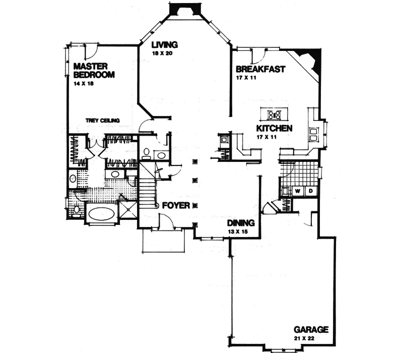European House Plan First Floor - Clermont Multi-Story Home 013D-0142 - Search House Plans and More
