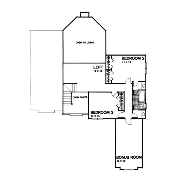 Contemporary House Plan Second Floor - Clermont Multi-Story Home 013D-0142 - Search House Plans and More