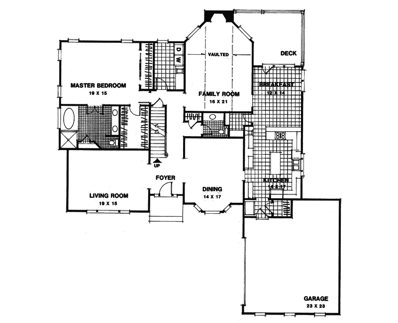 Traditional House Plan First Floor - Orchard Canyon European Home 013D-0143 - Shop House Plans and More
