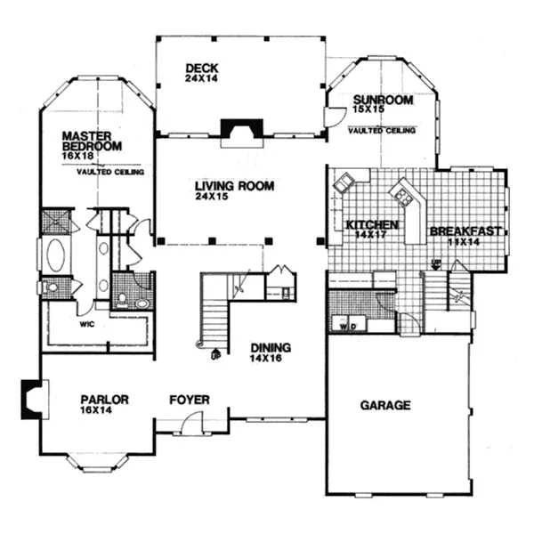 European House Plan First Floor - DeSoto Falls European Home 013D-0144 - Search House Plans and More