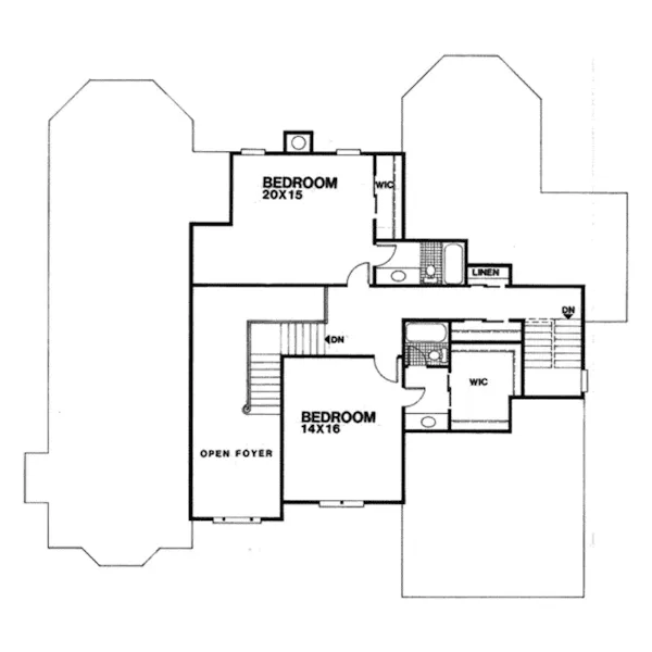 European House Plan Second Floor - DeSoto Falls European Home 013D-0144 - Search House Plans and More