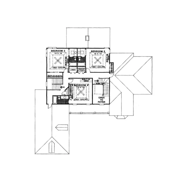 European House Plan Second Floor - Blairsville European Home 013D-0145 - Search House Plans and More