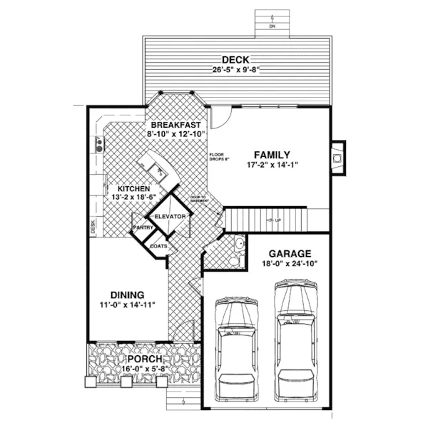 Arts & Crafts House Plan First Floor - Newborn Luxury Home 013D-0149 - Shop House Plans and More