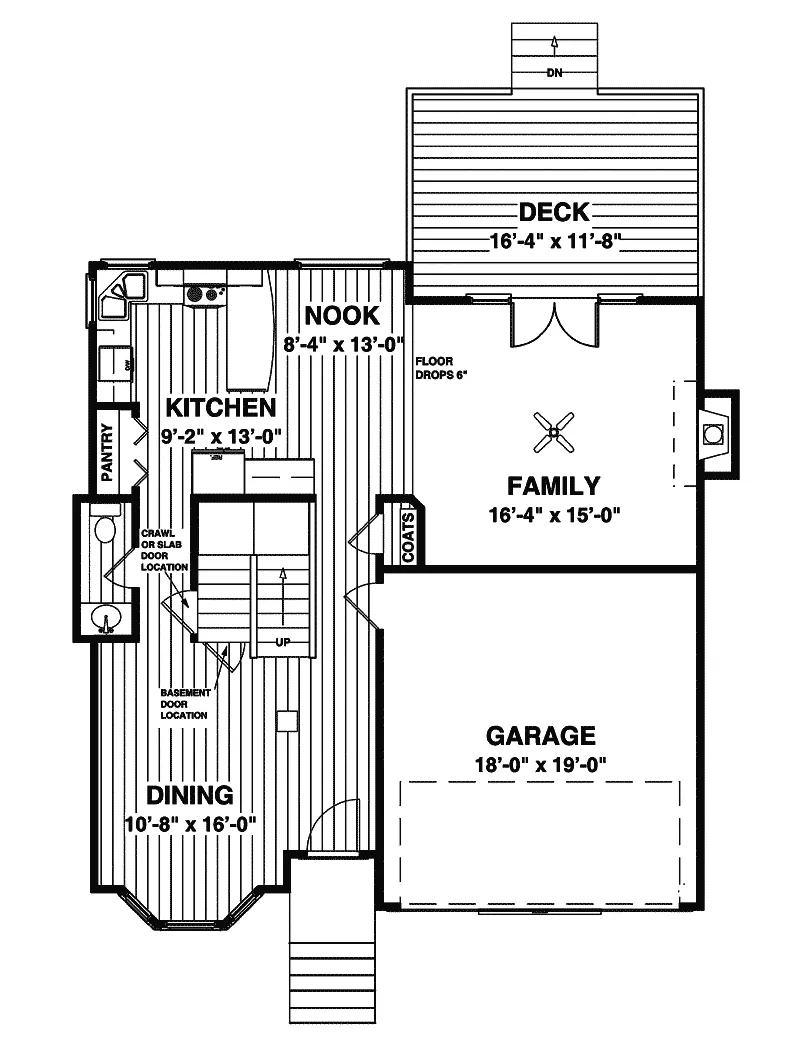 European House Plan First Floor - Orchard Point Chalet Home 013D-0150 - Shop House Plans and More