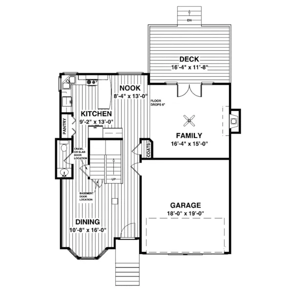 European House Plan First Floor - Orchard Point Chalet Home 013D-0150 - Shop House Plans and More