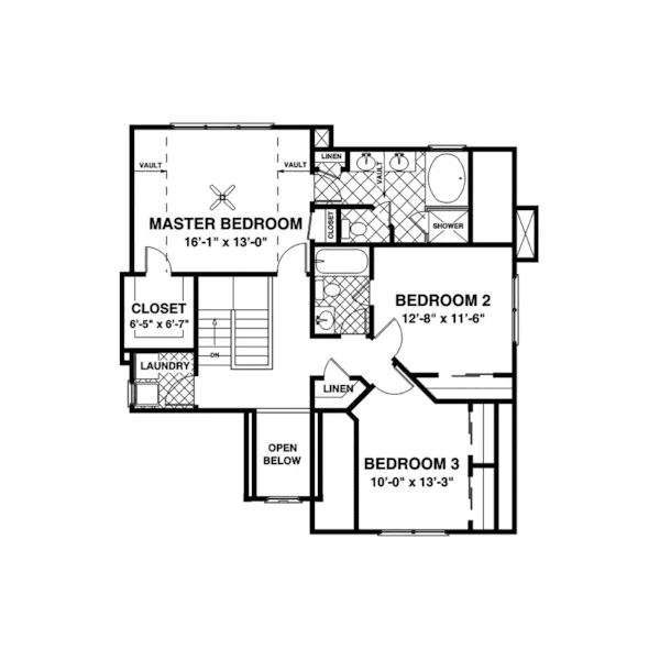 European House Plan Second Floor - Orchard Point Chalet Home 013D-0150 - Shop House Plans and More