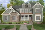Country French House Plan Front Image - Doraville Country French Home 013D-0153 - Search House Plans and More