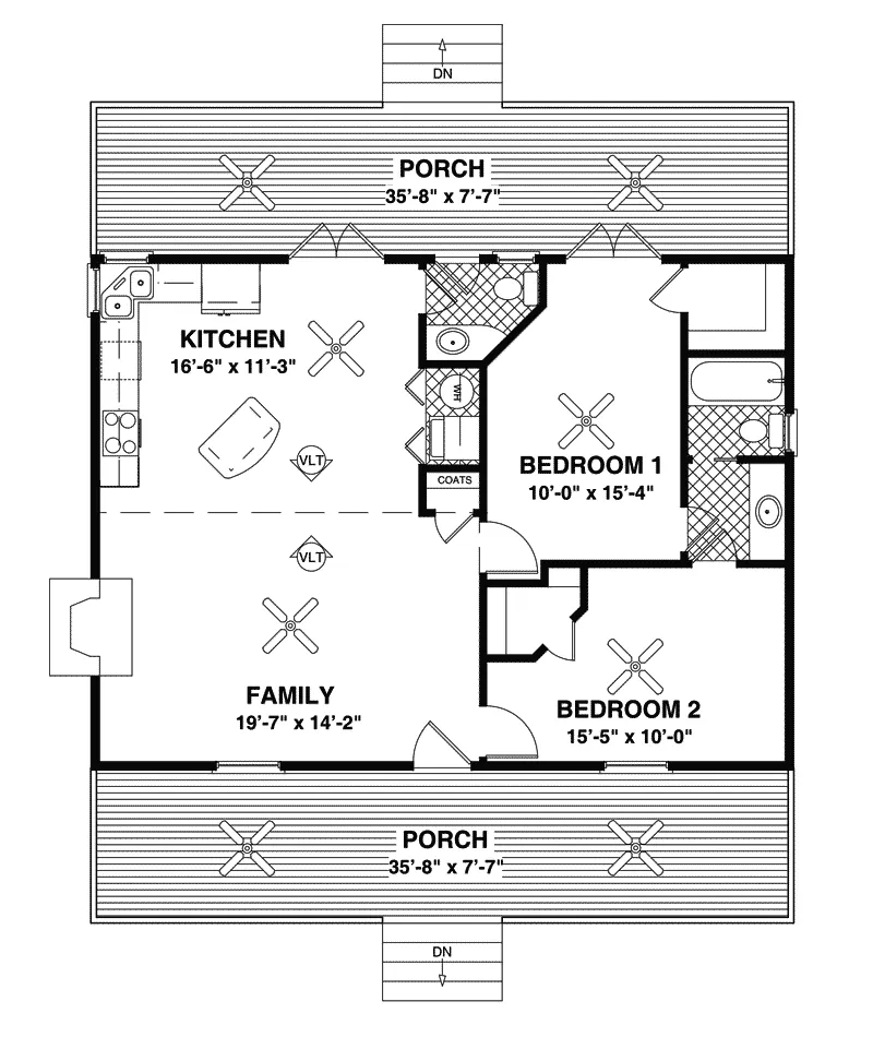 Ranch House Plan First Floor - Canton Crest Ranch Home 013D-0154 - Search House Plans and More