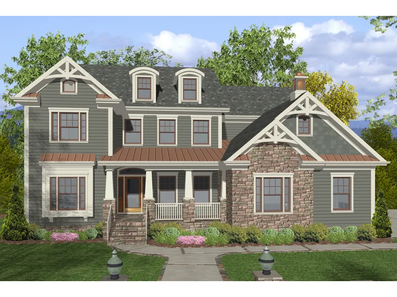 Two-Story Craftsman Style Home Has Great Trim Details
