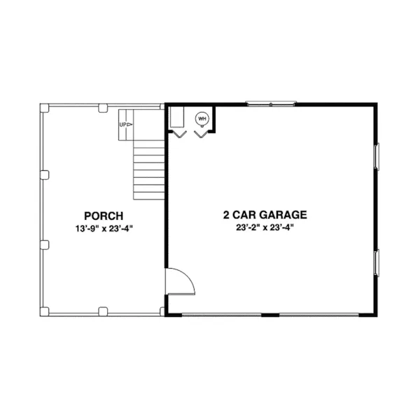 Traditional House Plan First Floor - Purcell Craftsman Apartment 013D-0161 - Shop House Plans and More