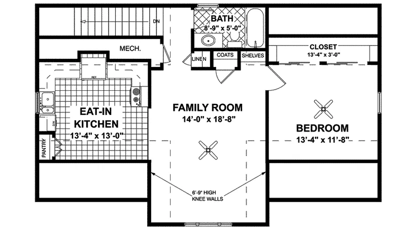 Southern House Plan Second Floor - Sandon Unique Apartment Garage 013D-0163 - Shop House Plans and More