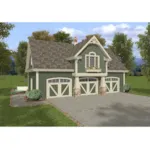 Two-Story Craftsman Style Apartment Garage With Planter Box 