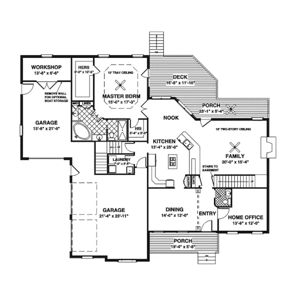 Craftsman House Plan First Floor - Graham Craftsman Home 013D-0170 - Search House Plans and More