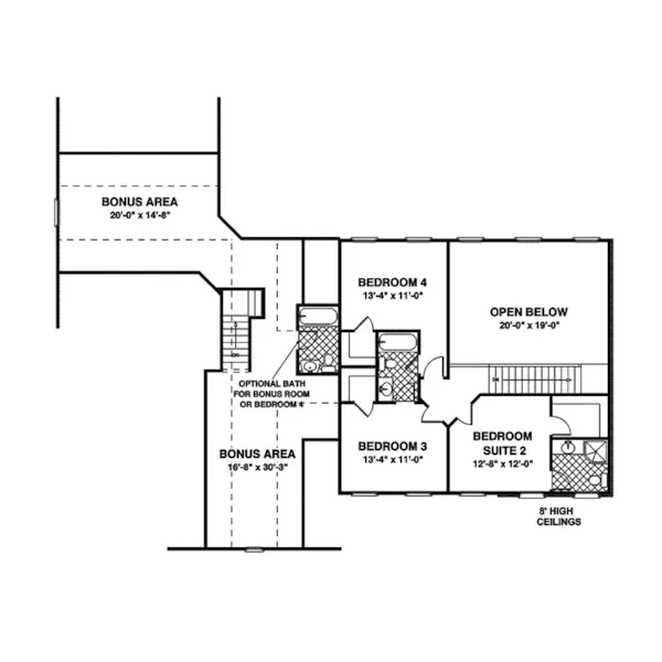 Craftsman House Plan Second Floor - Graham Craftsman Home 013D-0170 - Search House Plans and More