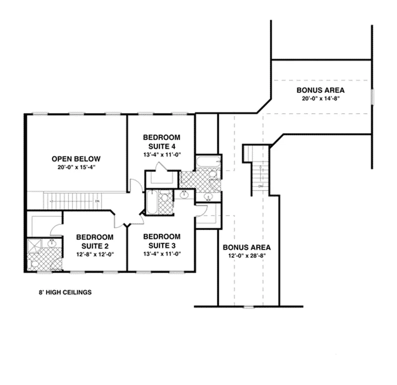 Craftsman House Plan Second Floor - Spring Canyon Craftsman Home 013D-0172 - Shop House Plans and More
