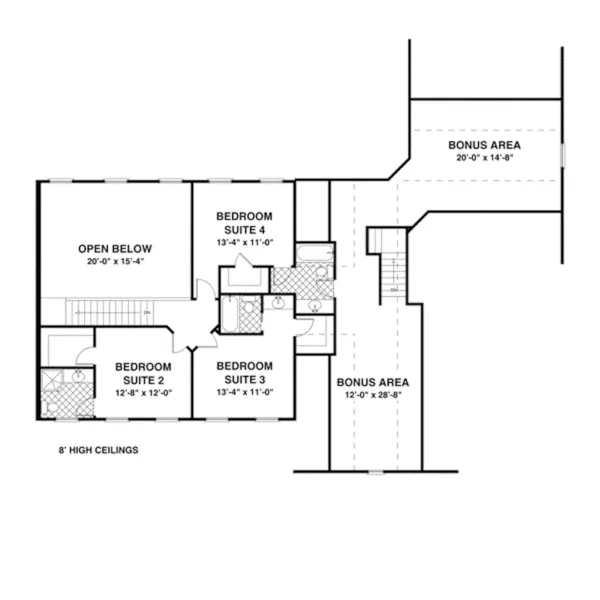 Craftsman House Plan Second Floor - Spring Canyon Craftsman Home 013D-0172 - Shop House Plans and More