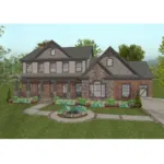 Craftsman House Plan Front of Home - Spring Canyon Craftsman Home 013D-0172 - Shop House Plans and More