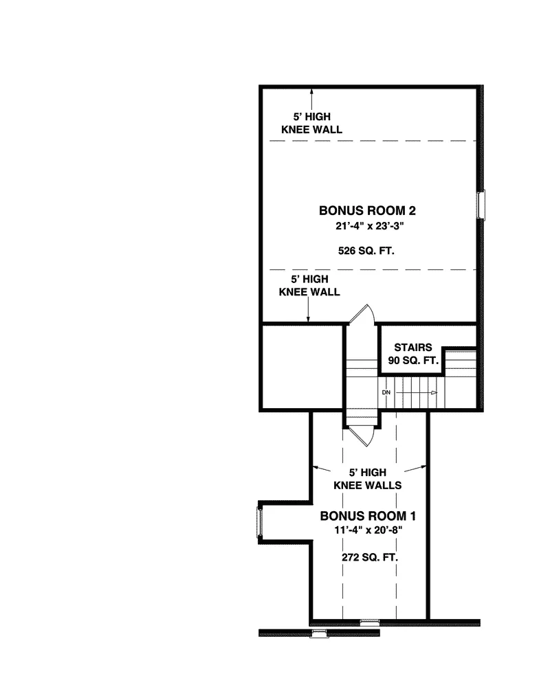 Ranch House Plan Bonus Room - Haleburg Traditional Home 013D-0174 - Search House Plans and More