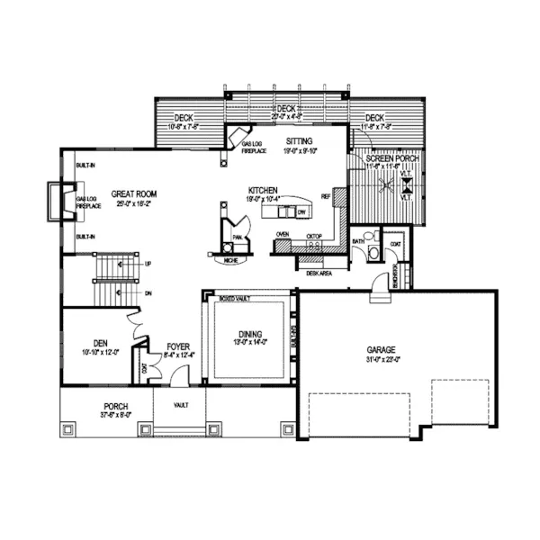 Luxury House Plan First Floor - Natchez Luxury Craftsman Home 013D-0178 - Shop House Plans and More