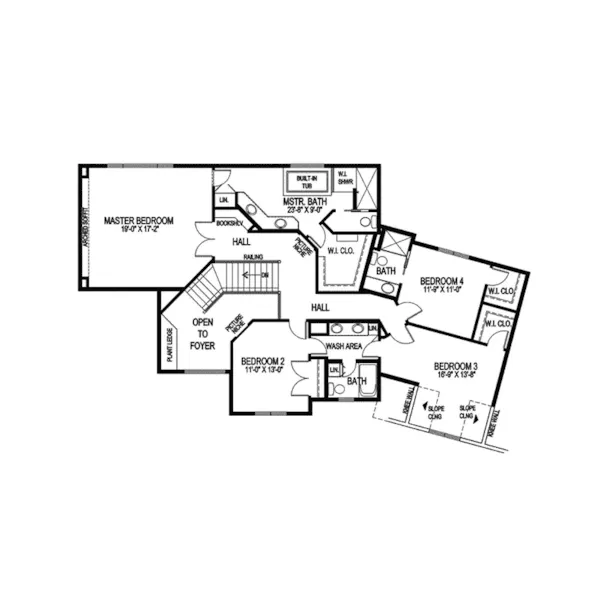 Traditional House Plan Second Floor - Pearson Craftsman Home 013D-0179 - Shop House Plans and More